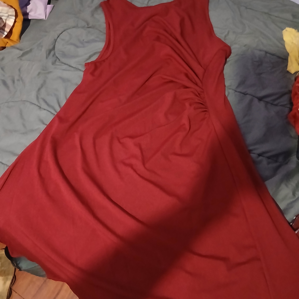 Elegant Red Sleeveless Dress